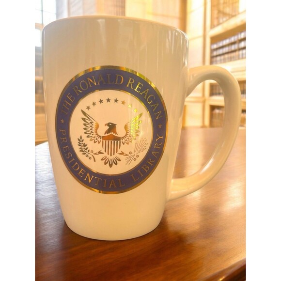 VTG Ronald Reagan Presidential Library Coffee Mug Political Souvenir Collectible - Picture 1 of 7
